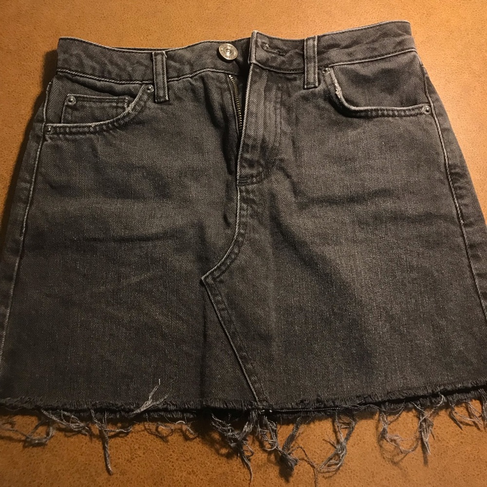 Black Jean Skirt
